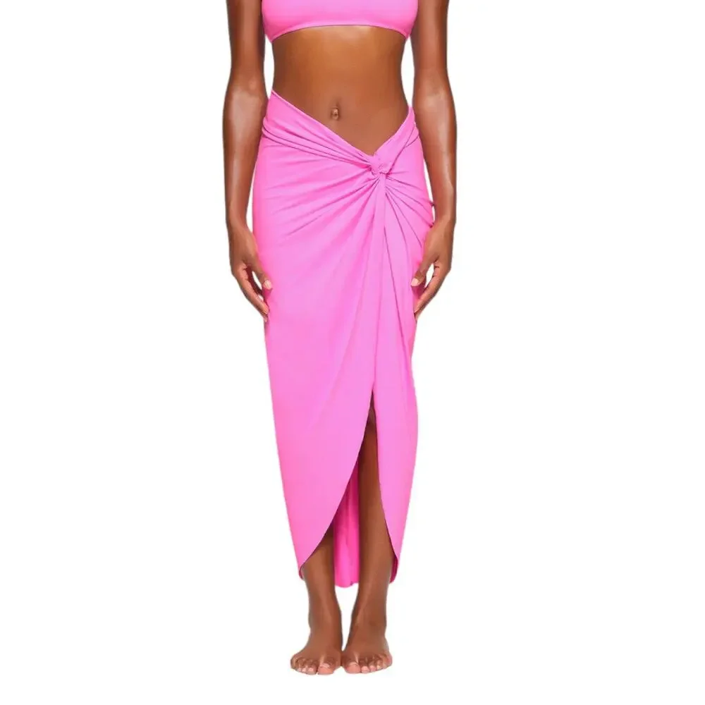 NWT SKIMS Signature Swim Sarong Skirt - Taffy - XL